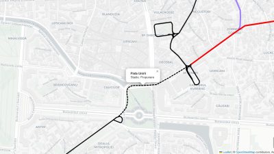 Proiectul digital al șantierelor pentru tramvaie: Asociația „Metrou Ușor” lansează o hartă interactivă