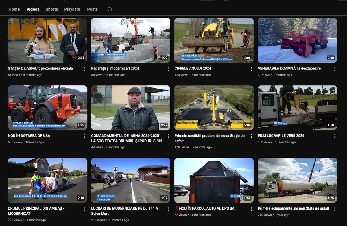 Compania de construcții a Consiliului Județean Sibiu reduce programul la patru zile din cauza lipsei fondurilor pentru salarii, în timp ce investește în videoclipuri promoționale pentru Facebook și YouTube / „Amestecarea a două teme distincte”ea noastră”