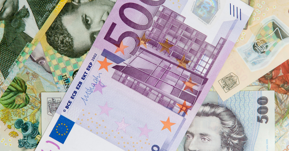 Banca Națională a României raportează o nouă creștere a monedei euro.