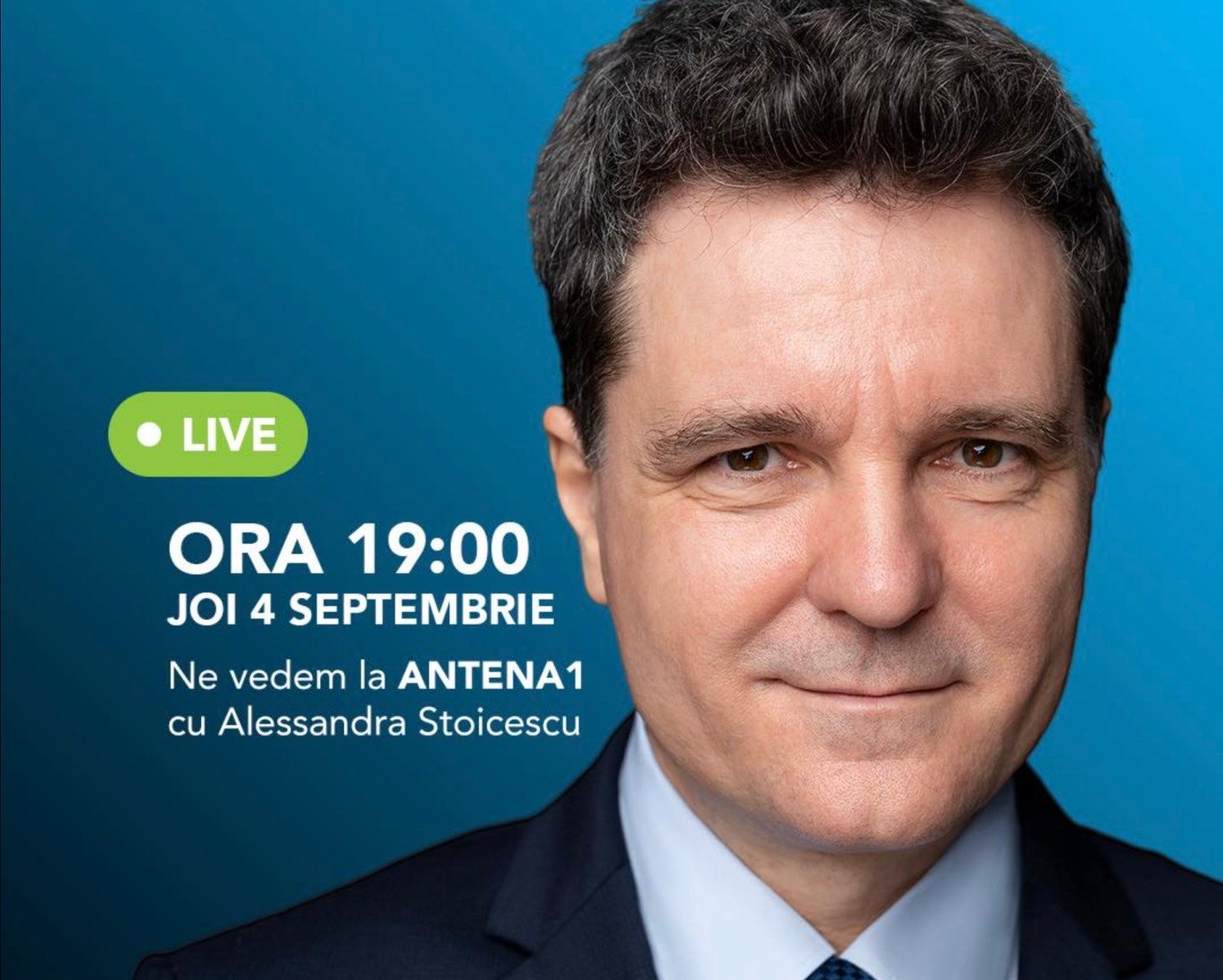 Emisiune în direct cu președintele Nicușor Dan la Antena 1, de la ora 19:00ea noastră”