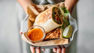 Burrito, o alegere delicioasă și nutritivă, ideal pentru un mic dejun echilibrat, dacă e evitat excesul de calorii și sodiu pentru sănătatea inimii și a silueteiea noastră”