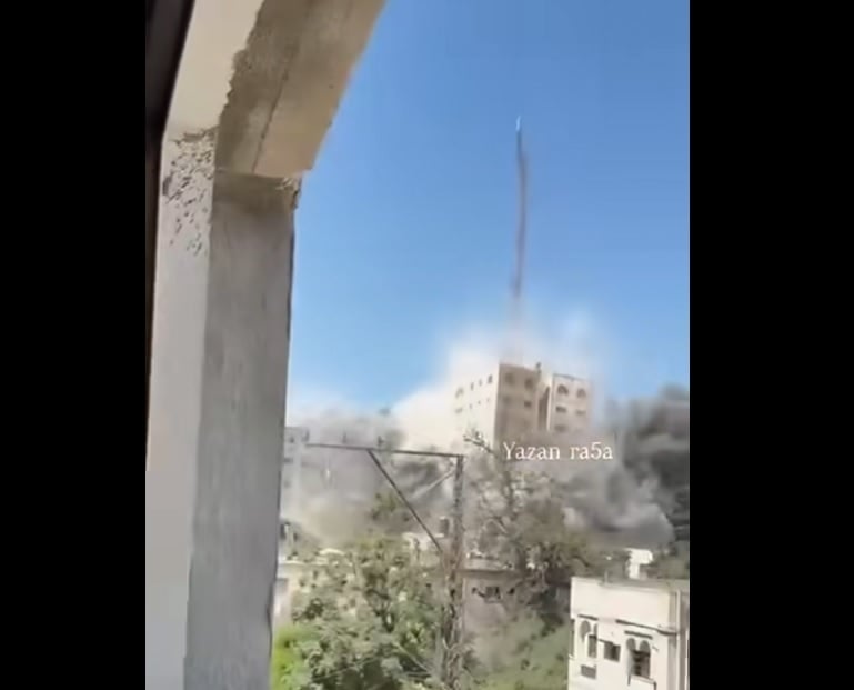 Israelul a doborât un alt zgârie-nori în Gaza, pe care armata susține că îl folosea gruparea Hamas pentru activități teroristeea noastră”