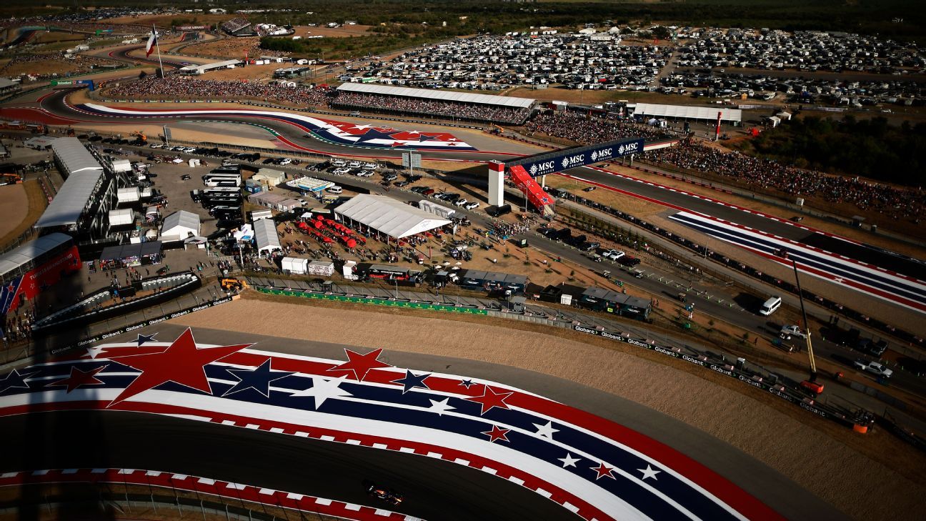 Programul de transmisie a Marei Premii Statelor Unite din campionatul de Formula 1 din anul 2025 difuzat de un post de televiziune sportiva.