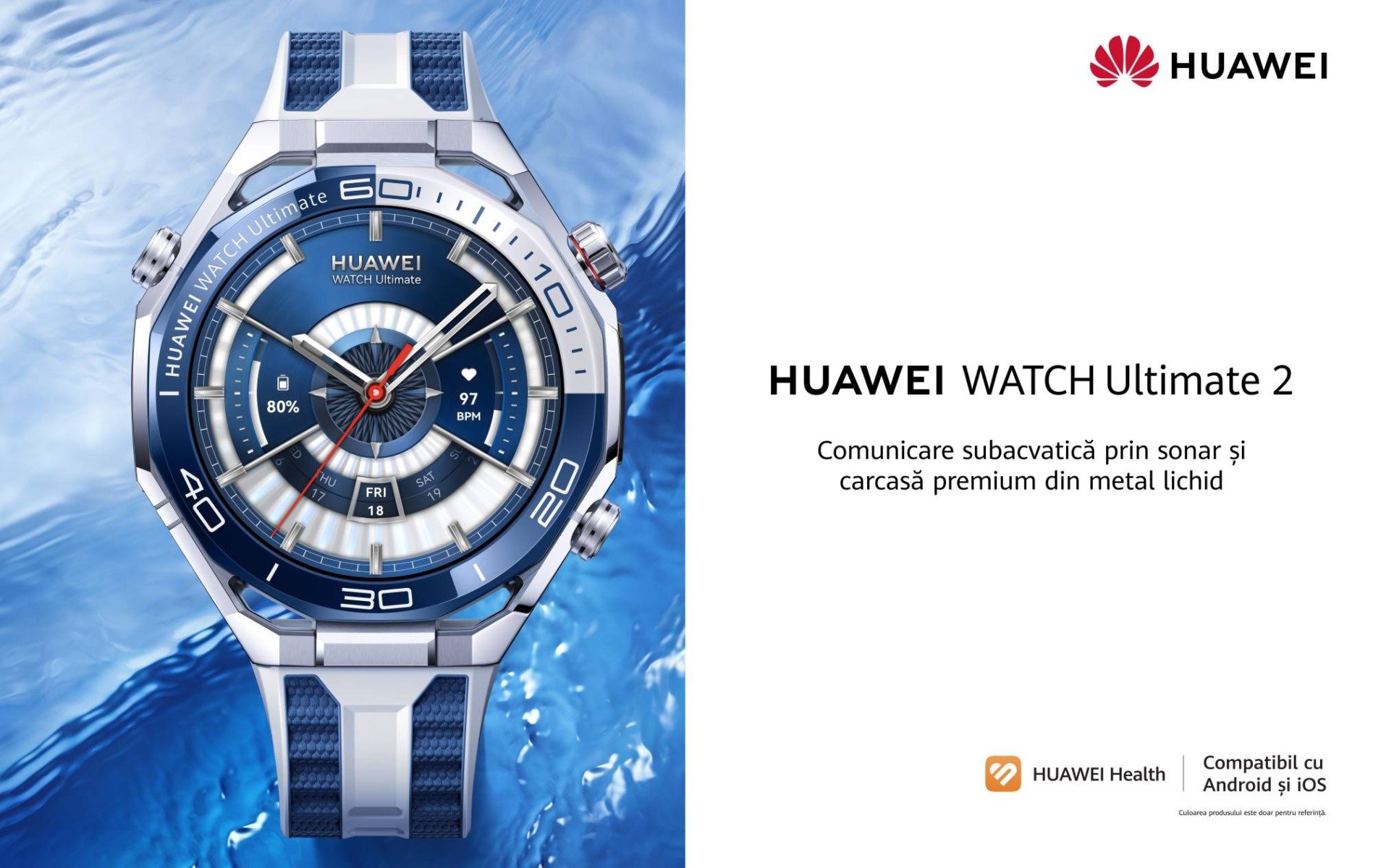 Ceas inteligent pentru aventurieri: HUAWEI WATCH Ultimate 2, primul model rezistent la apă până la 150 de metri și echipat cu funcții audioea noastră”