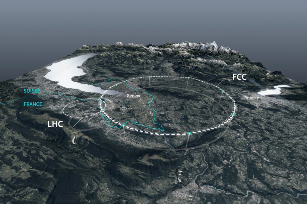 Suspendarea proiectului chinez de construire a unui superaccelerator de particule accelerează avansul inițiativei europene Future Circular Collider, un cerc de 90 de km amplasat la 200 de metri adâncime