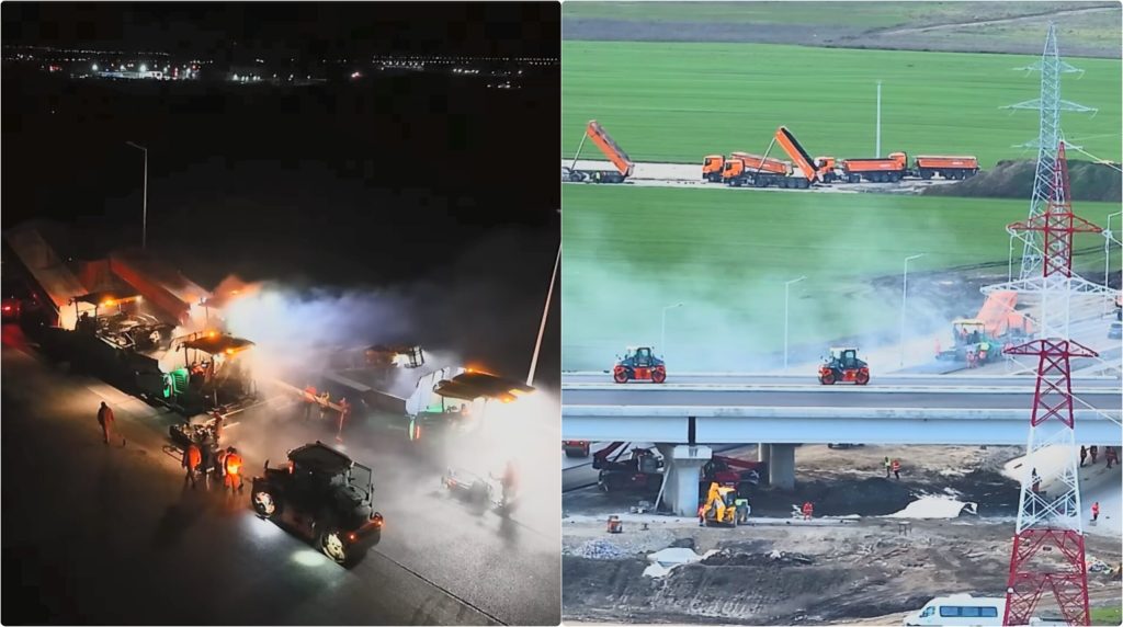 Lucrări nocturne neplătite pe Autostrada Moldovei: Nodul de la Tișița, spre Panciu și Tecuci, aproape finalizat. Când va fi deschis traficul între București și Adjud