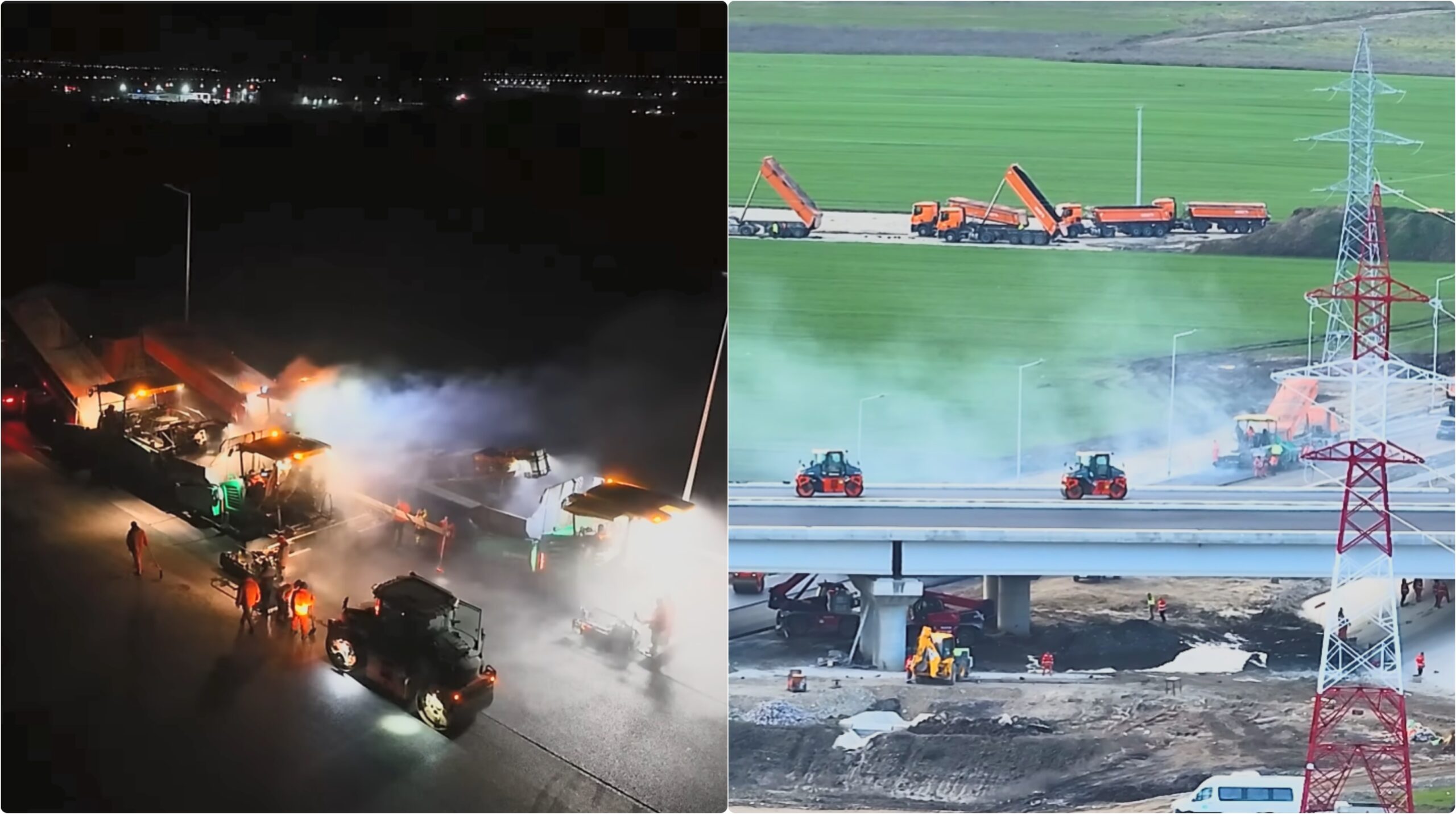 Lucrări nocturne neplătite pe Autostrada Moldovei: Nodul de la Tișița, spre Panciu și Tecuci, aproape finalizat. Când va fi deschis traficul între București și Adjud
