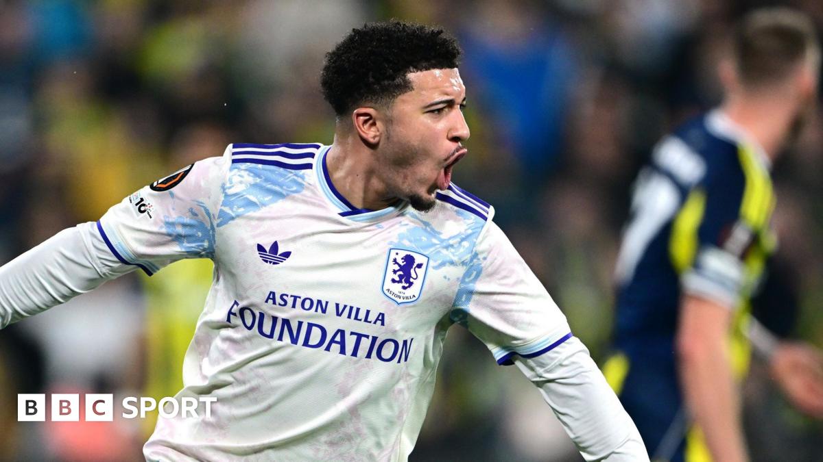 Fenerbahce 0-1 Aston Villa: Jadon Sancho goal helps Villa reach Europa League last 16