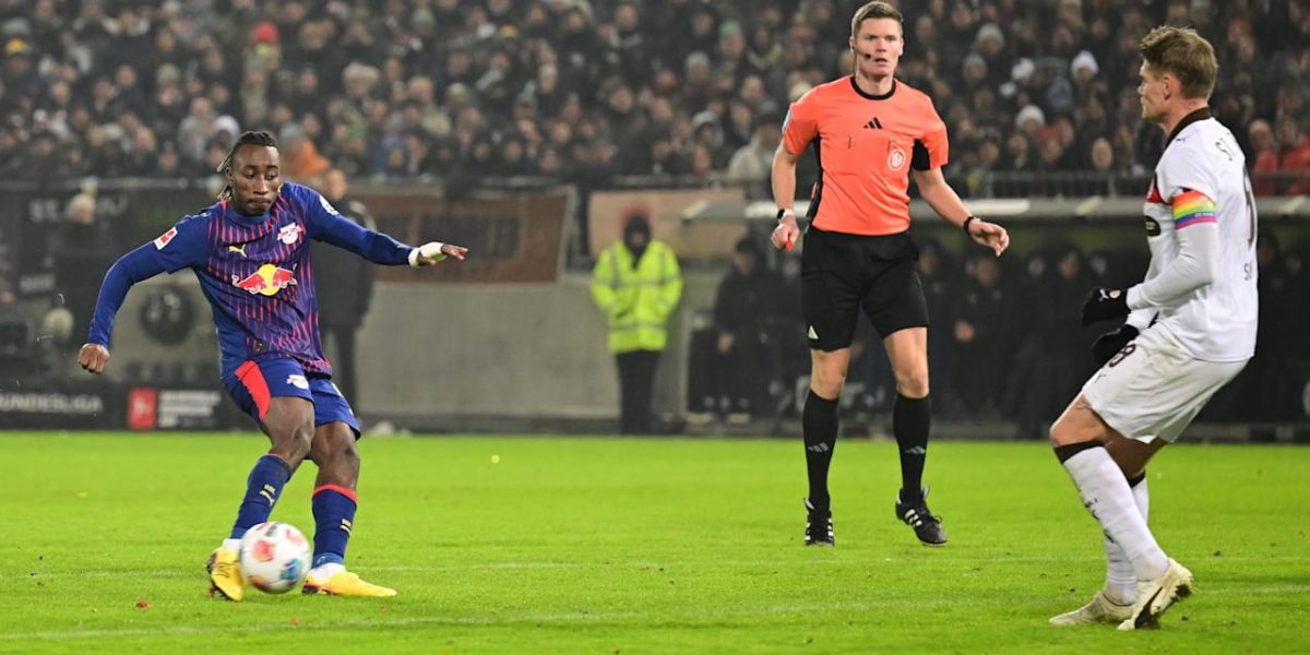 1:1 bei St. Pauli: Für dieses Tor verleiht sich Leipzig selbst einen Pokal | Sport