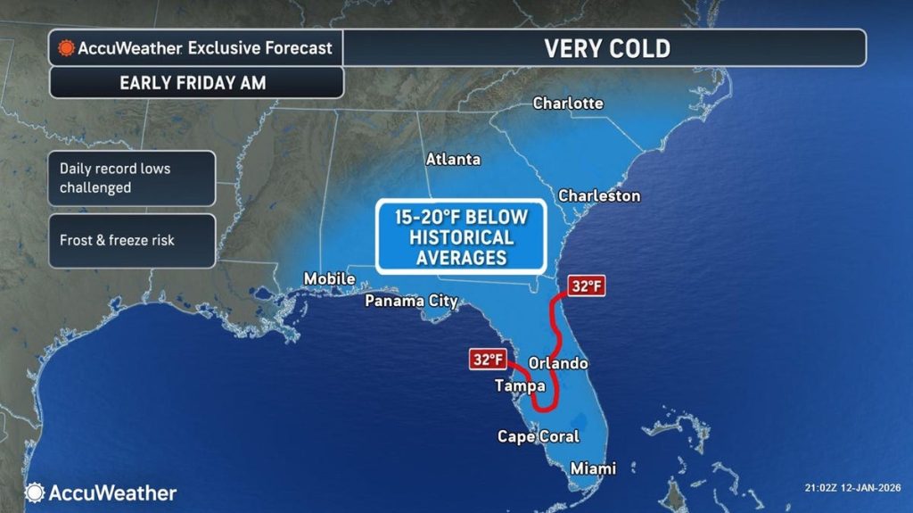 Florida weather saw freezing temperatures. See how cold it got