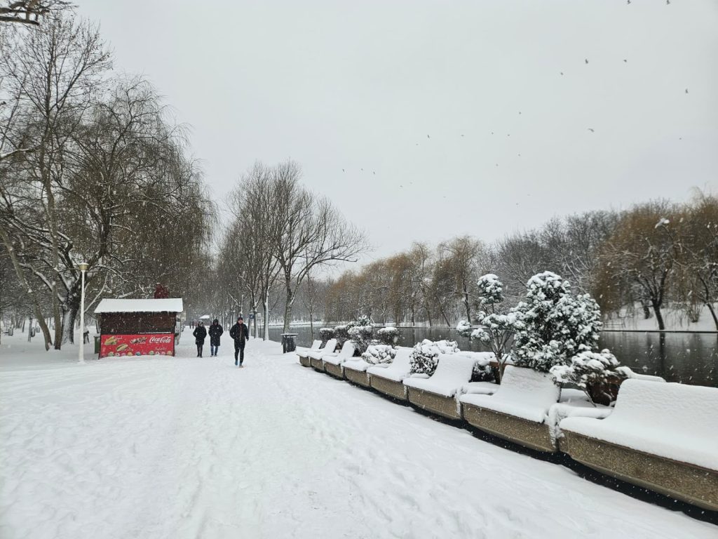 Ninsori consistente la București: prognoza meteo pentru luni angajează stratul de zăpadă.