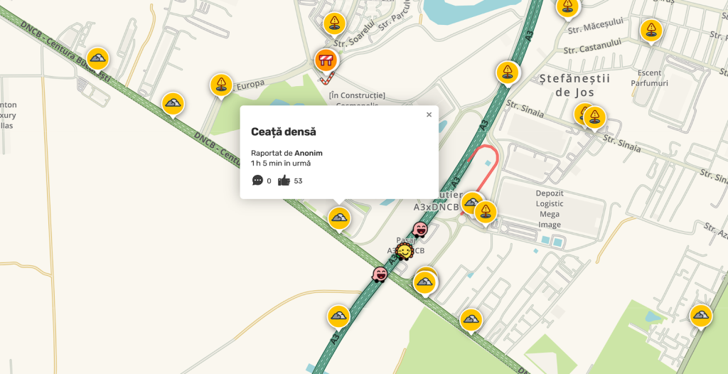 Infotrafic avertizează șoferii bucureșteni: nu opriți pe benzile de rulare sau de urgență pe autostrăzi din cauza ceții