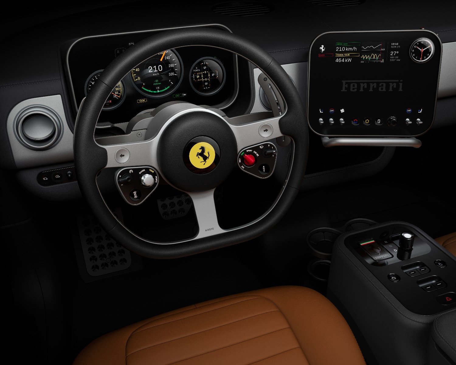Ferrari pășește în era electrică, prezentând primele imagini oficiale ale modelului său complet electric, numit Luce, și confirmând lansarea oficială pentru luna mai 2026