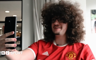 Frank Ilett poses with hair tools