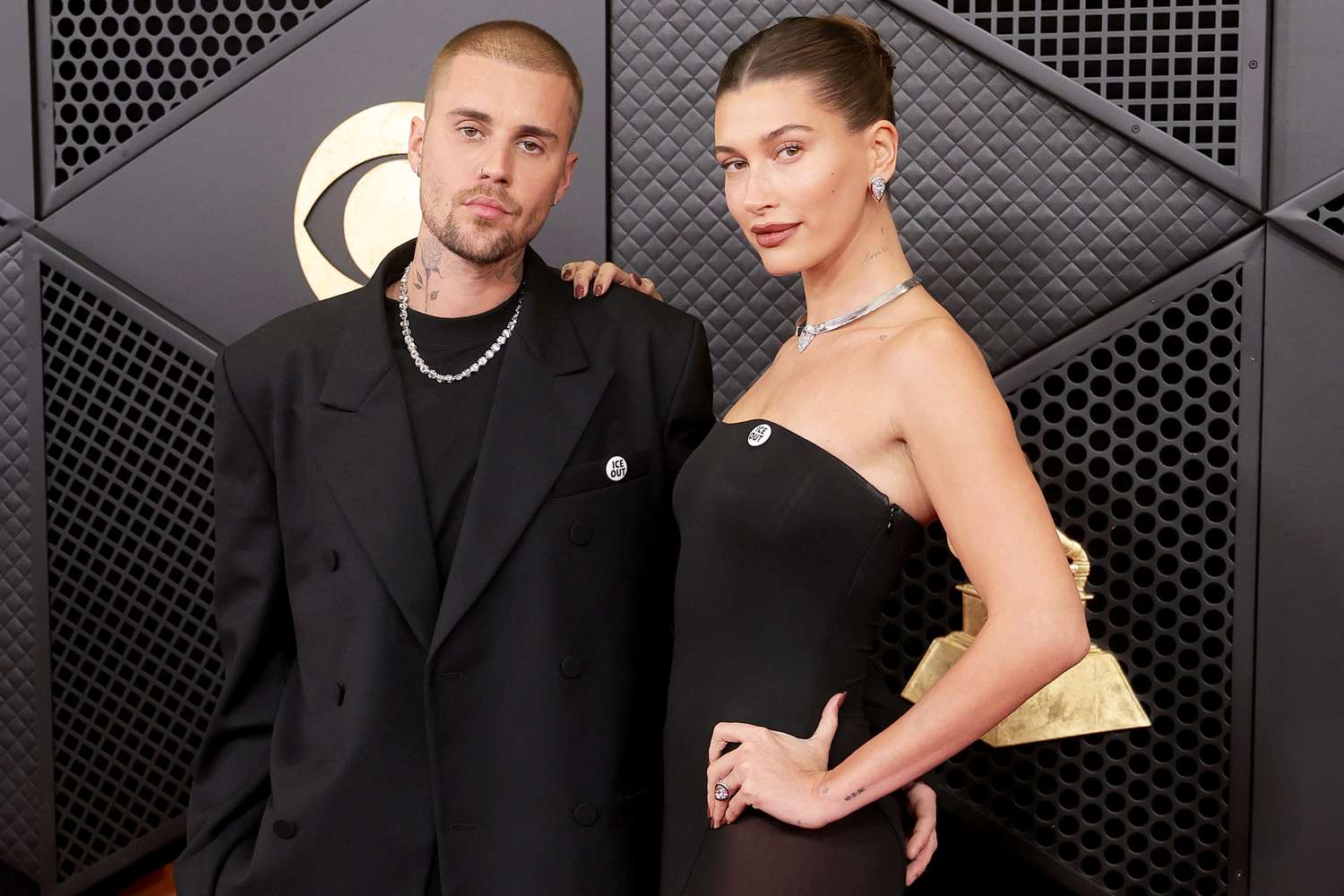 Justin and Hailey Bieber Rock Matching Black Ensembles at 2026 Grammys