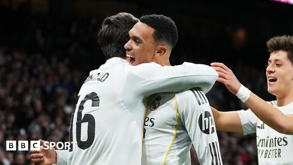 Real Madrid score the opening goal