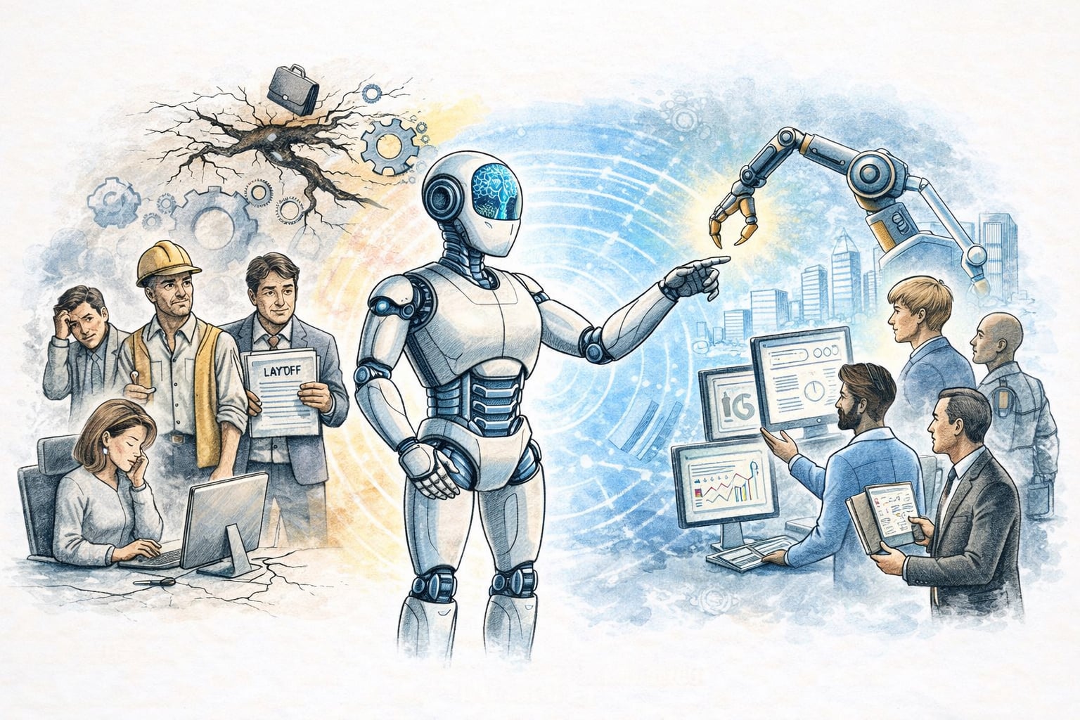 Inteligența artificială transformă deja piața muncii, nu mai de mult timp o promisiune îndepărtată, ci o realitate palpabilă