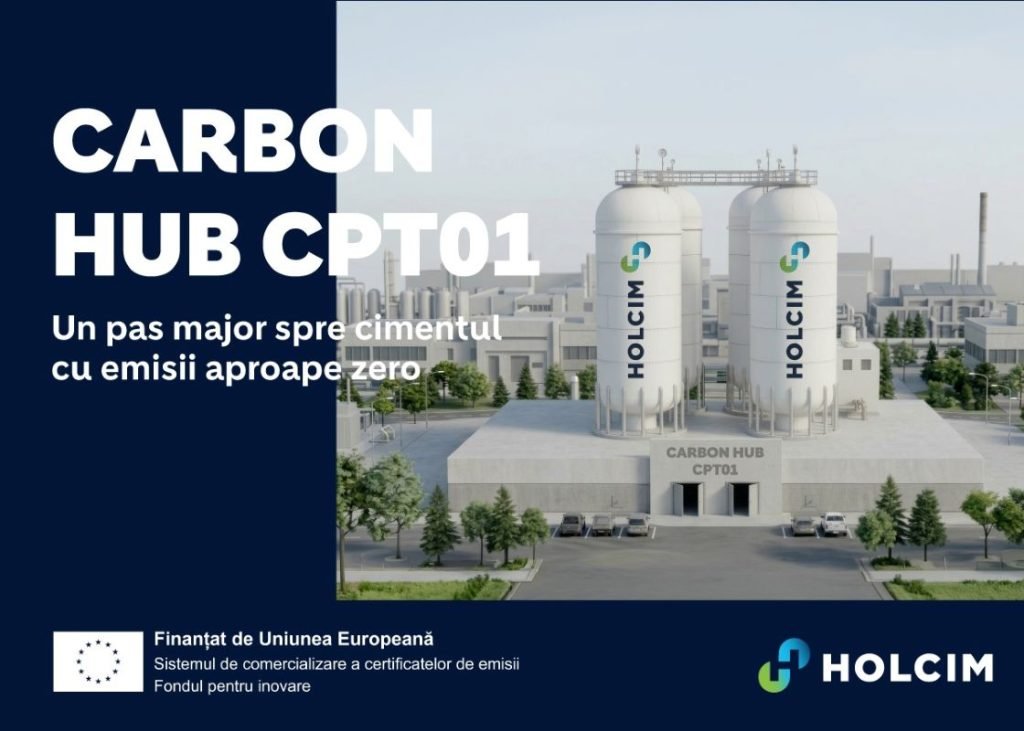 Holcim România va primi finanțare de la Uniunea Europeană pentru un proiect pilot de captare și stocare a carbonului, marcând o premieră pentru țara noastră