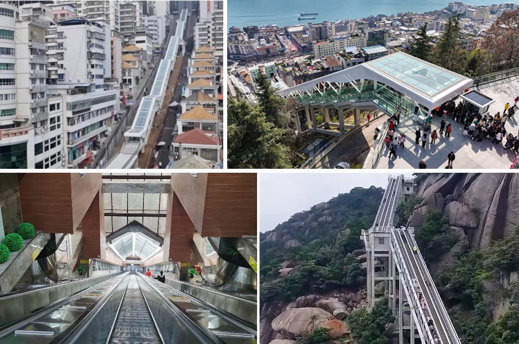 Un oraș chinezesc montan a inaugurat un sistem de transport urban unic în lume Orasul Wushan, situat într-o regiune muntoasă din China, a inaugurat un sistem complex de transport urban format din 21 de scări rulante, opt lifturi și patru benzi rulante