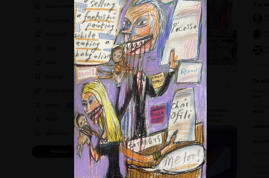 Poliția britanică: Expoziția cu „evrei mâncând copii” nu încalcă legea O expoziție de artă care prezintă desene controversate, sugerând imagini cu evrei mâncând copii, nu a încălcat legea, a decis poliția britanică