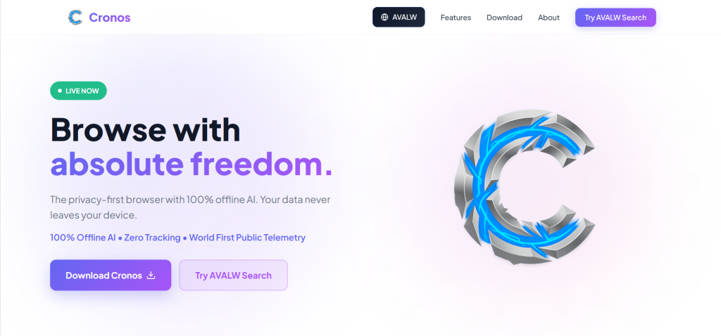 Cronos, browserul românesc care vrea să intre în lupta pentru confidențialitate online Compania românească AVALW a lansat Cronos, un browser de internet care promite confidențialitate sporită și funcții bazate pe inteligență artificială, operând local, direct pe dispozitivul utilizatorului