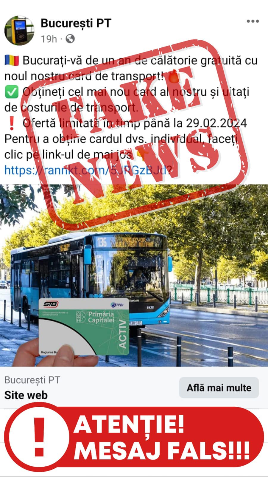 Campanii false, fără premii pe site-ul oficial STB