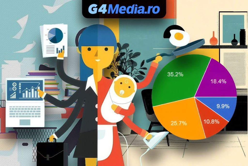 Majoritatea românilor văd dificultăți în echilibrul profesional și familial pentru femei Un sondaj recent realizat de G4Media indică faptul că o majoritate a cititorilor români consideră că mentalitățile și așteptările sociale din țară pun piedici femeilor care doresc să își gestioneze cariera și viața de familie