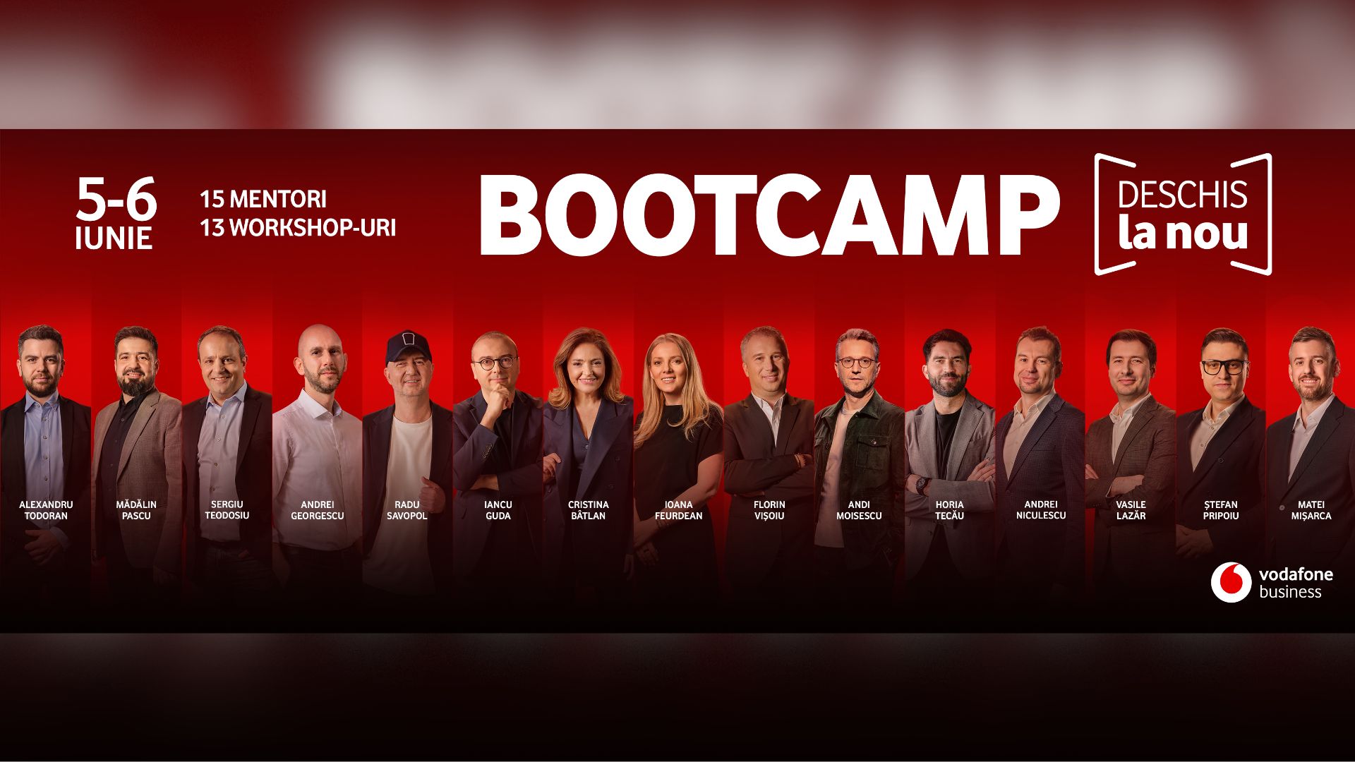 Vodafone Business lansează o nouă ediție a programului de mentorat pentru antreprenori Vodafone Business revine cu o nouă ediție a programului de mentorat gratuit „Bootcamp-ul Deschis la Nou