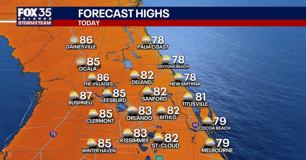 Prognoza meteo pentru Orlando: Zile însorite, cu șanse reduse de ploaie sporadică ORLANDO, Florida – Locuitorii din Orlando se pot aștepta la temperaturi calde și la un risc scăzut de ploi sporadice în această săptămână