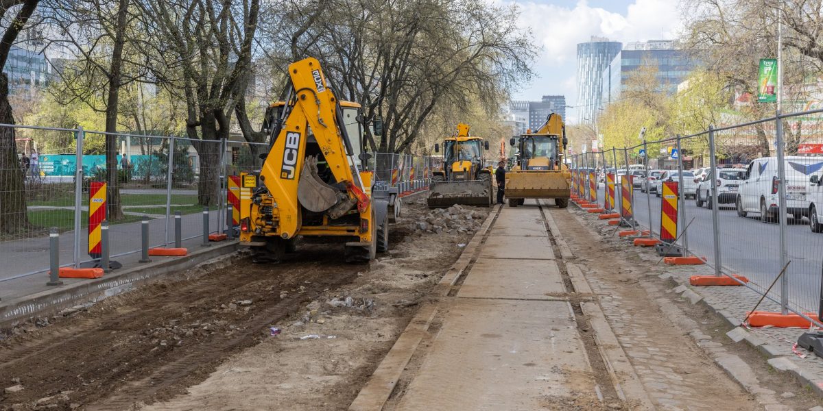 Lucrările la tramvai: Ce se întâmplă pe Dimitrie Pompeiu și Petricani