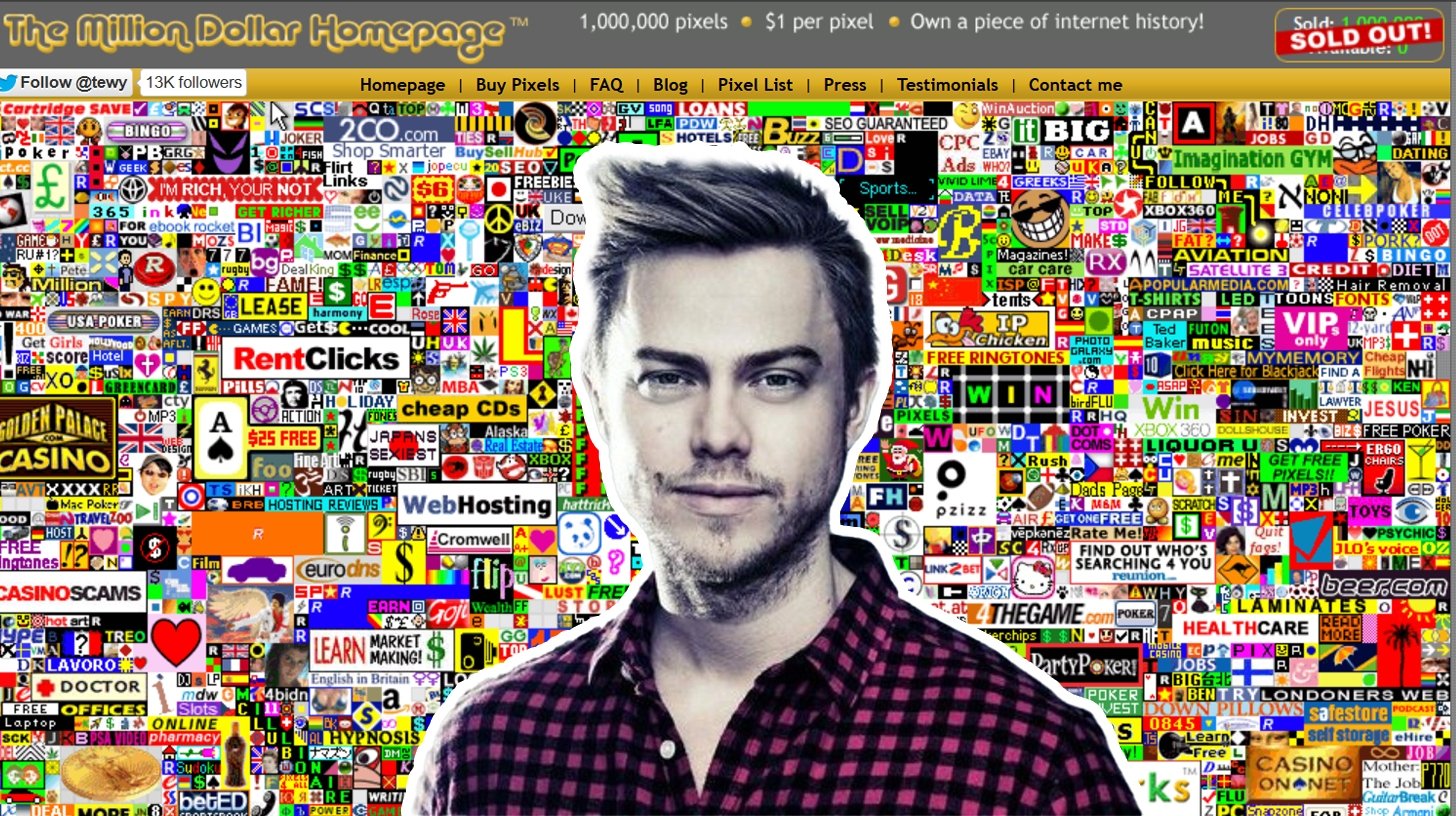 Un milionar din pixeli: povestea uimitoare a lui Alex Tew Un student britanic a transformat o idee simplă, dar extrem de originală, într-o afacere de un milion de dolari, cu ajutorul unui site web care vindea pixeli