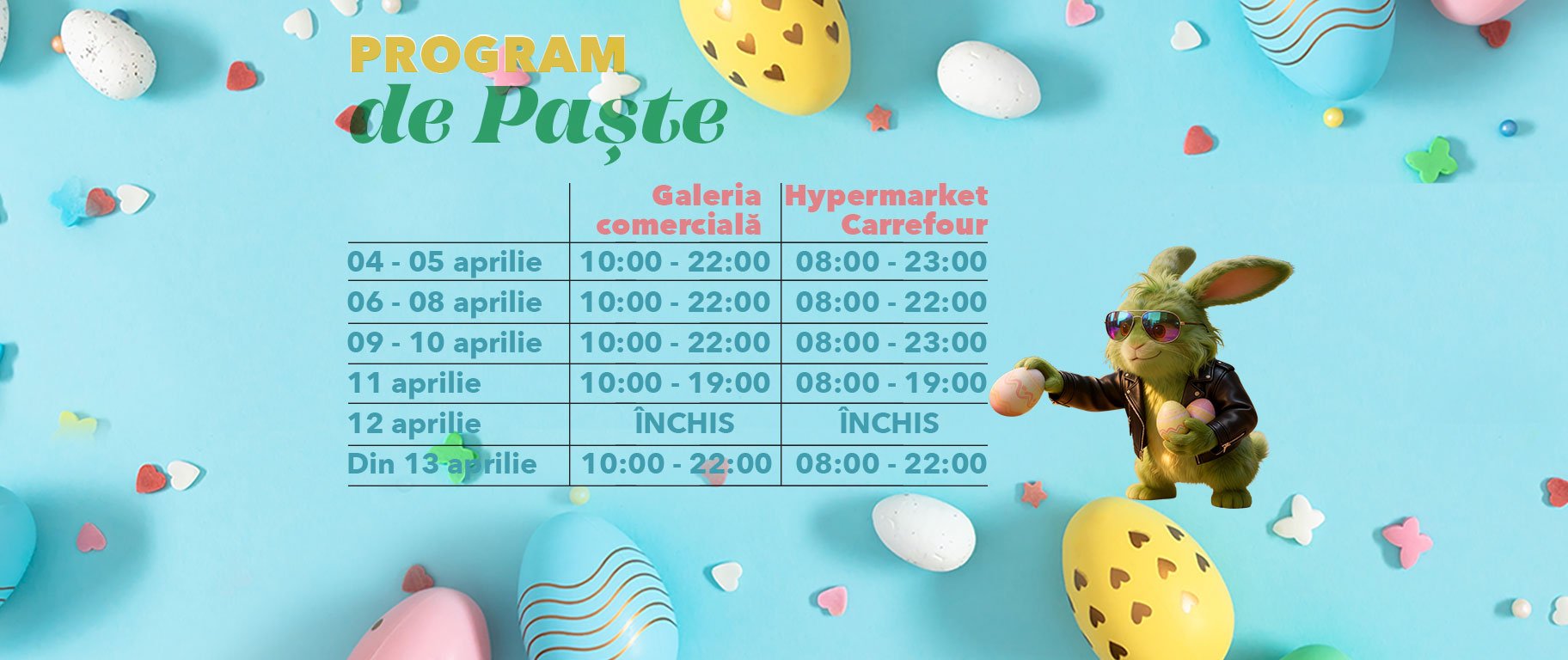 Brăila Mall invită la „Ouventura” de Paște: Evenimente, premii și program special Brăila Mall a dat startul evenimentelor dedicate sărbătorilor Pascale, promisiune de distracție și oferte speciale pentru vizitatori