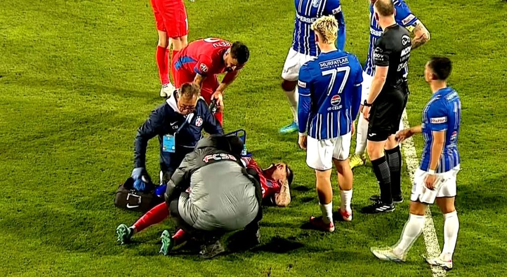 Accidentare gravă pentru Miculescu? Vedeta lui Becali, OUT după 18 minute