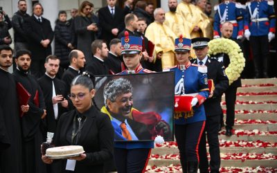 Mircea Lucescu, condus pe ultimul drum: Onoruri la Bellu