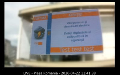 Alerta, pe panourile din București și alte 17 orașe, în mai puțin de un minut