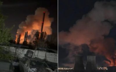 Explozie urmată de incendiu la CET Vest București: Cartierul fără apă caldă