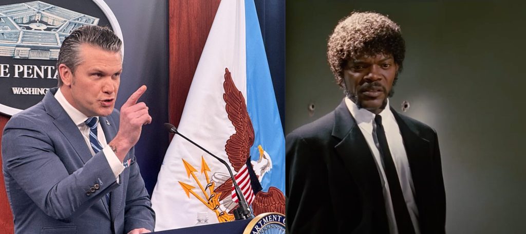 Hegseth, șef Pentagon, citează verset biblic… Din Pulp Fiction, la slujbă