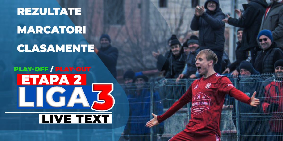 Rezultatele meciuri etapa 2 play-off și play-out Liga 3, 2025-2026