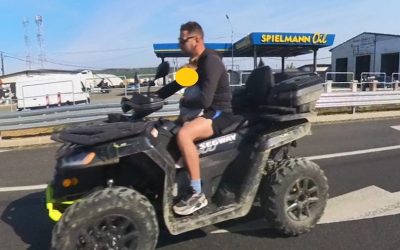 Poliția, alertată de imagini șocante pe DN1: Copil, plimbat pe ATV la Oșorhei