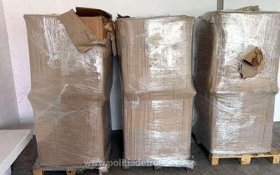 Giurgiu: Peste o tonă de tutun de contrabandă, găsită într-o dubă