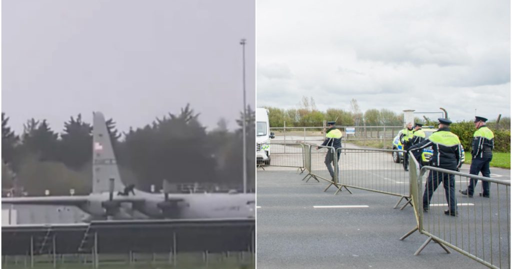 Bărbat, intruziune pe pista din Shannon: S-a urcat pe avion militar american