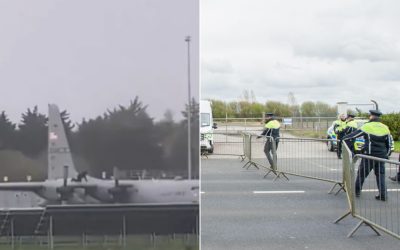 Bărbat, intruziune pe pista din Shannon: S-a urcat pe avion militar american