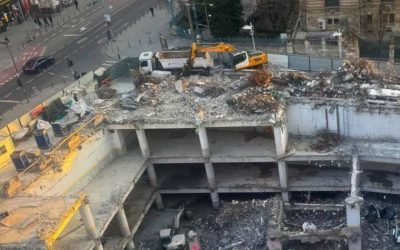 Șantierul AFI Central Tower: Imagini spectaculoase din inima Bucureștiului