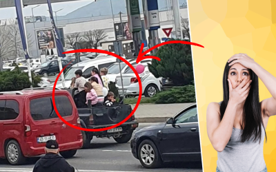 Șofer surprins cu 7 copii în benă, pe un drum din Alba: Imagini ȘOCANTE