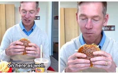 Șeful McDonald’s, ridiculizat: N-a mâncat din burger, ci doar a gustat