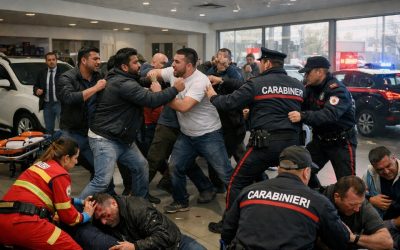 Bătaie ca-n filme într-un dealer auto din Italia: Români, indieni și pakistanezi, scandal la negocieri