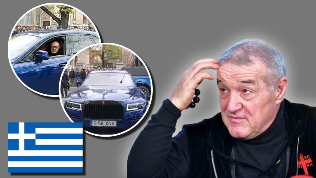 Grecii, reacție ACIDĂ la apariția lui Gigi Becali cu BOLIDUL de lux la Lucescu