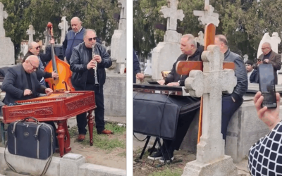 Concert în Cimitirul Giurgiu de Paști: Dedicații pentru Răposați. Imagini șocante