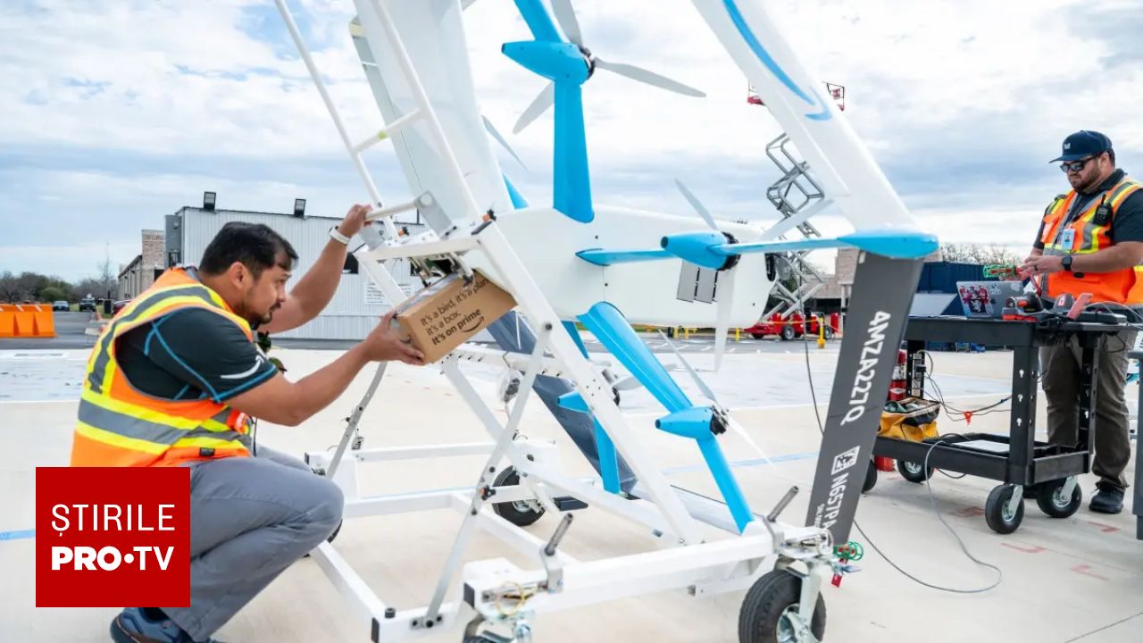 Revoltă online: Amazon, acuzată că sparge colete cu dronele IA