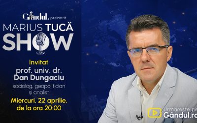 Marius Tucă, show exploziv pe Gândul: Dan Dungaciu, față în față, miercuri!